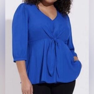 Torrid Women’s Royal Blue Georgette Blouse Top NWT Size 2X